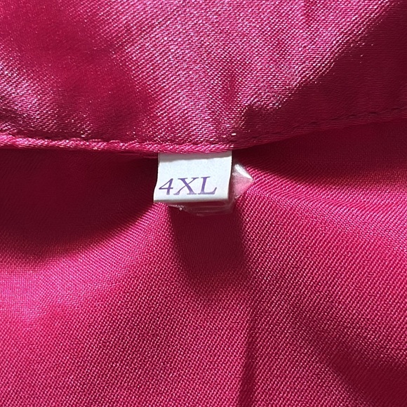 Barbie pink Satin nightgown set with feather trim size 4x - Picture 5 of 7